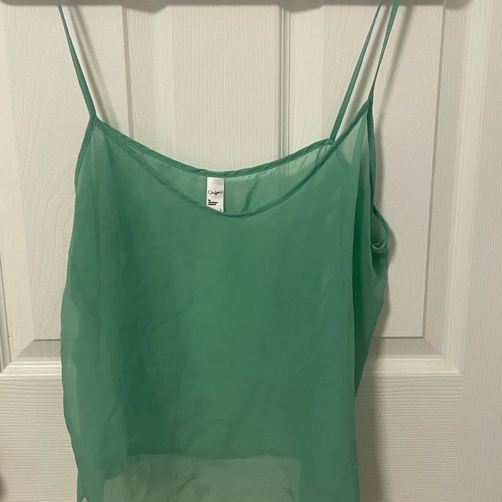 Sheer Green American Apparel Tank Top